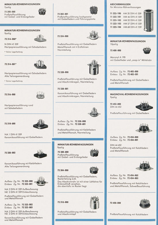 Preh-Werke Katalog Bauelemente 1969