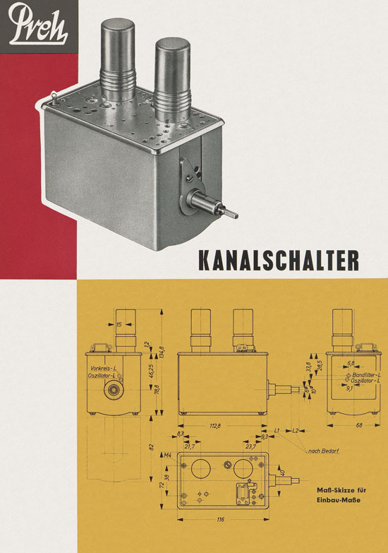 Prospekt Preh-Kanalschalter 1961