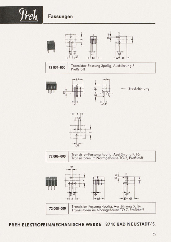 Preh Lagerkatalog 1974-1975