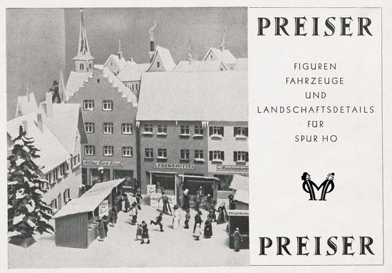 Preiser Katalog 1952, Preiser Figuren, Preiser H0