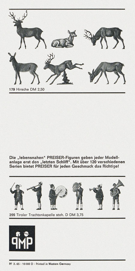 Preiser Figuren Auswahl 1965