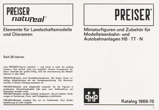 Preiser Katalog 1969-1970