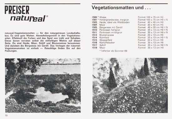 Preiser Katalog 1969-1970