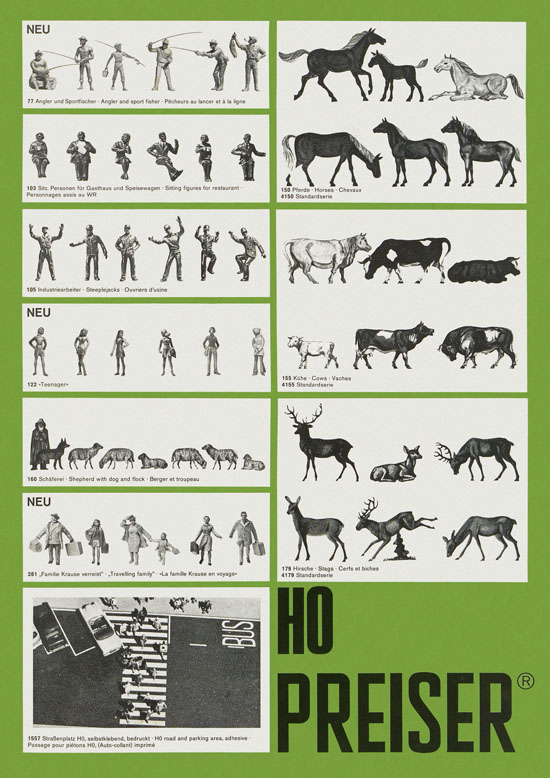 Preiser H0-Figuren Auswahl 1972