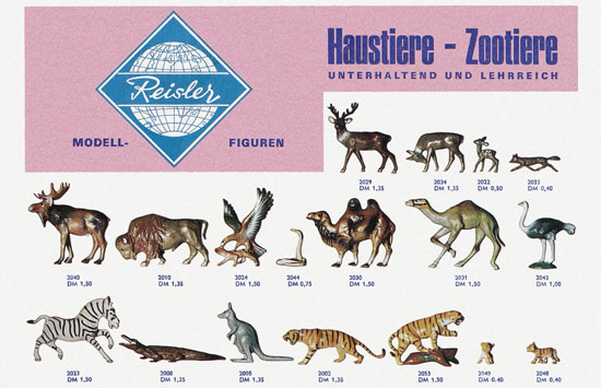 Reisler Katalog Haustiere Zootiere 1970