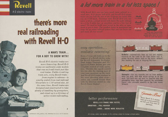 Revell H0 electric trains 1957-1958