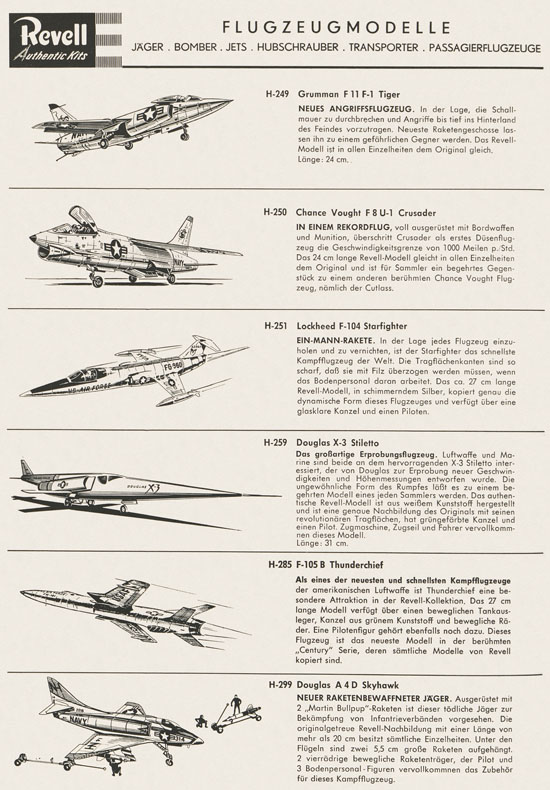 Revell Hobby Kits Katalog 1959