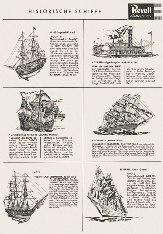 Revell Hobby Kits Katalog 1959