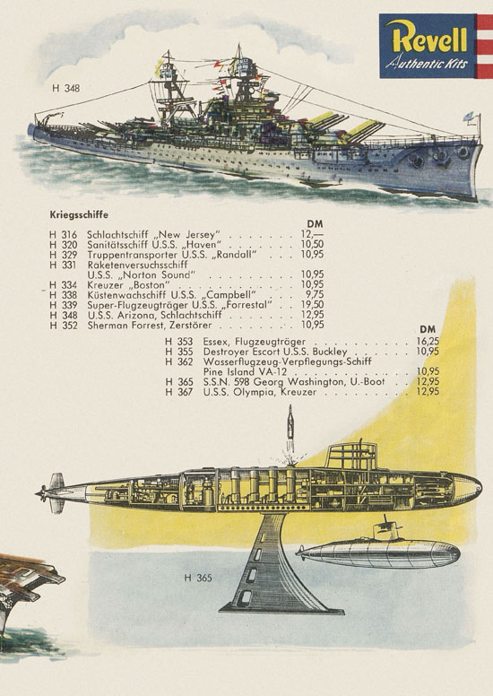 Revell Plastikbausätze Katalog 1960