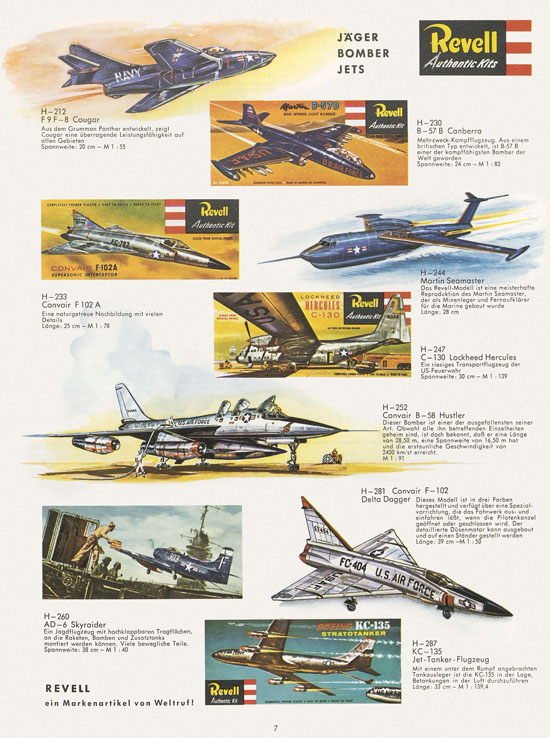 Revell Hobby Modelle Katalog 1962