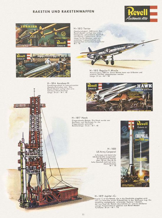 Revell Hobby Modelle Katalog 1962