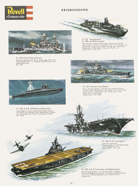 Revell Hobby Modelle Katalog 1962