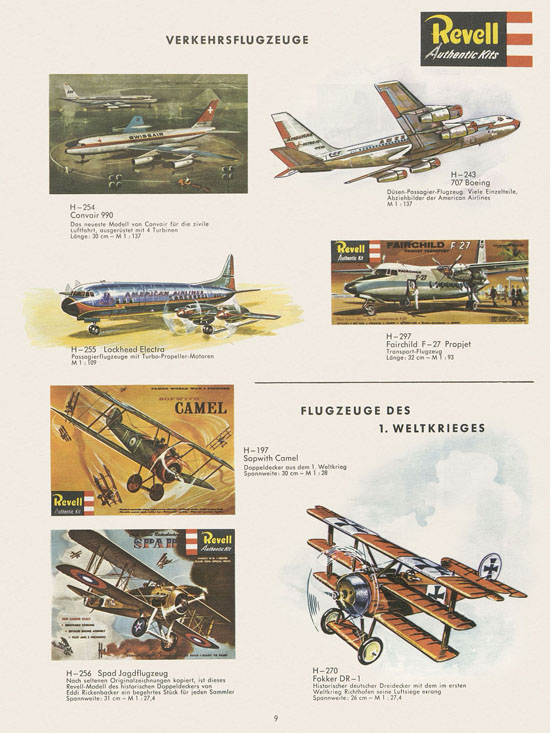 Revell Hobby Modelle Katalog 1964