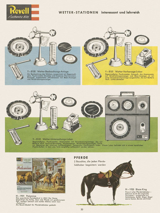 Revell Hobby Modelle Katalog 1964