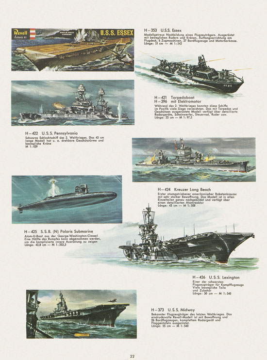 Revell Hobby Modelle und Autorennbahnen Katalog 1966