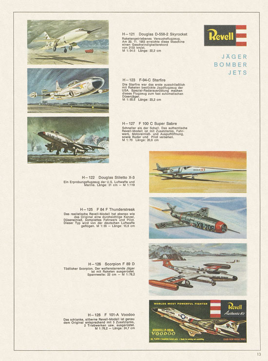 Revell Hobby Modelle Katalog 1968