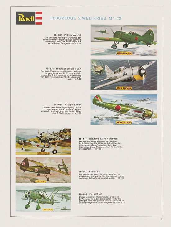 Revell Hobby Modelle Katalog 1969