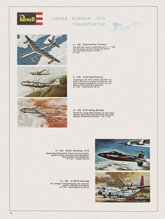 Revell Hobby Modelle Katalog 1969