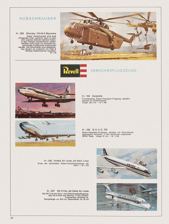 Revell Hobby Modelle Katalog 1969