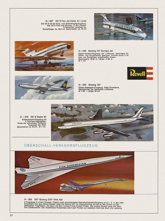 Revell Hobby Katalog 1970