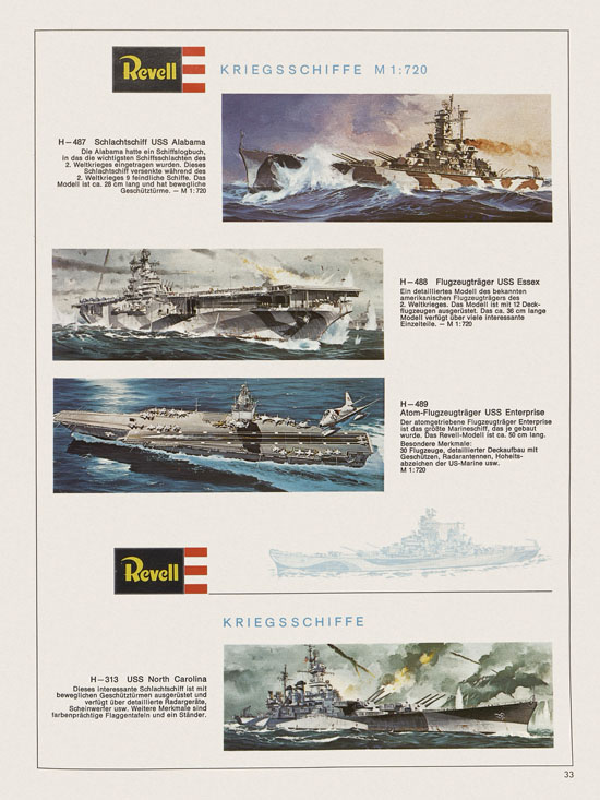 Revell Hobby Katalog 1970