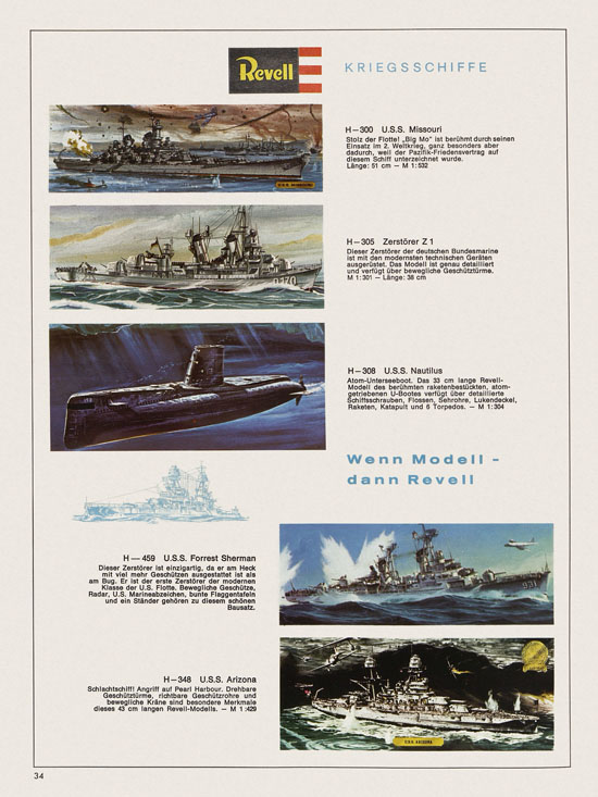 Revell Hobby Katalog 1970