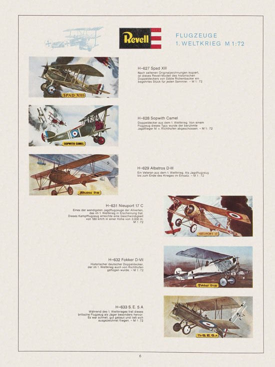 Revell Hobby Katalog 1972-1973