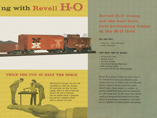 Revell H0 electric trains catalog 1958-1959