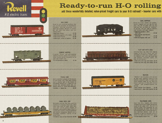 Revell H0 electric trains catalog 1958-1959