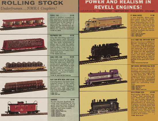 Revell H0 electric train catalog 1959-1960