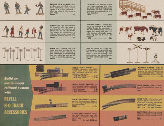 Revell H0 electric train catalog 1959-1960