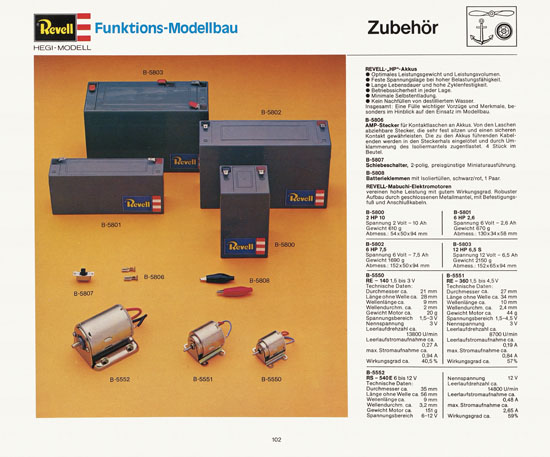 Revell Katalog Funktionsmodellbau 1978-1979