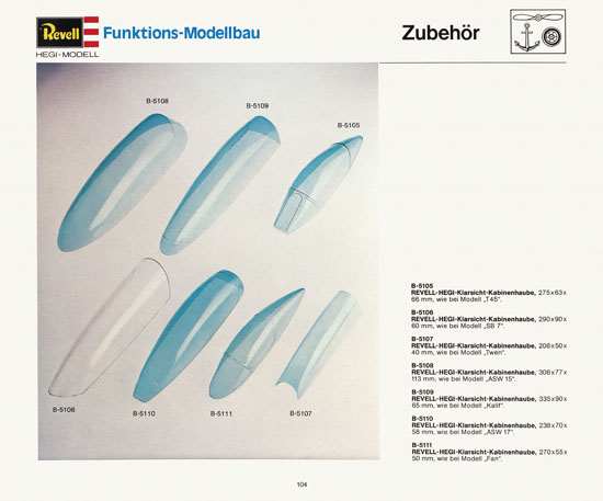 Revell Katalog Funktionsmodellbau 1978-1979