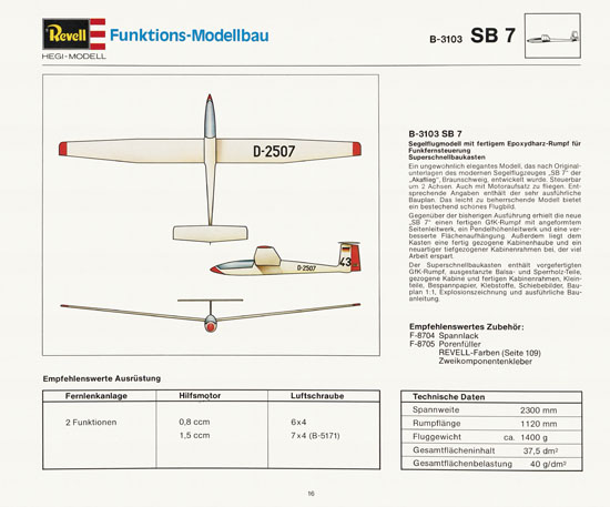 Revell Katalog Funktionsmodellbau 1978-1979