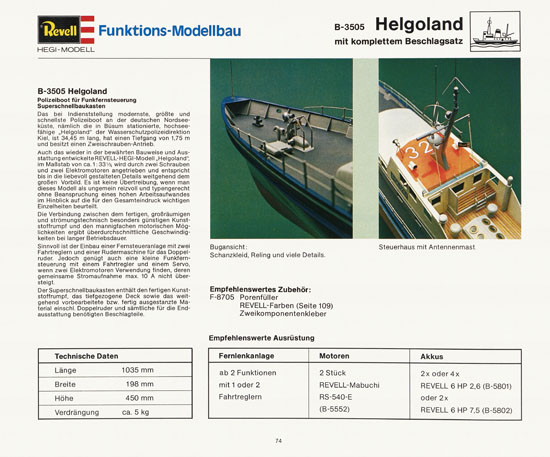 Revell Katalog Funktionsmodellbau 1978-1979