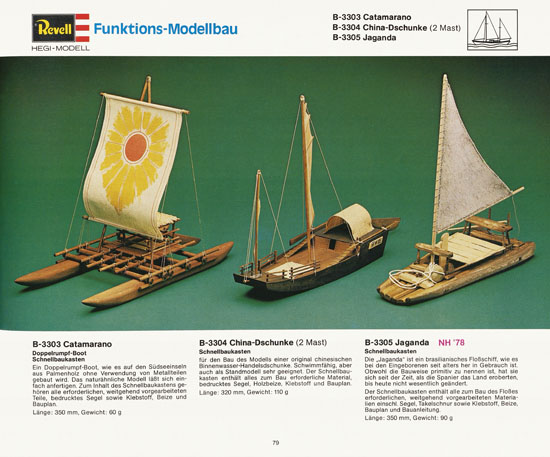 Revell Katalog Funktionsmodellbau 1978-1979