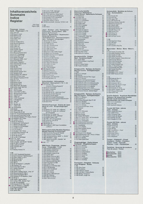 Revell Hobby Katalog 1975