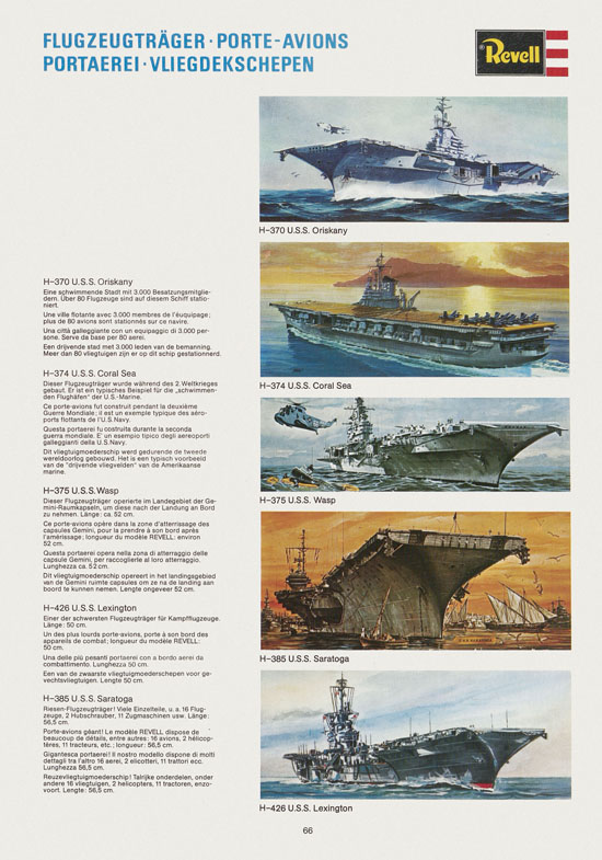 Revell Hobby Katalog 1975