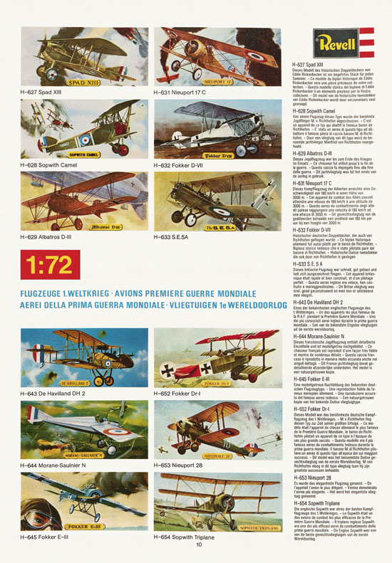 Revell Hobby Katalog 1974