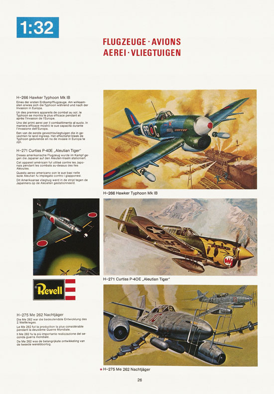 Revell Hobby Katalog 1974