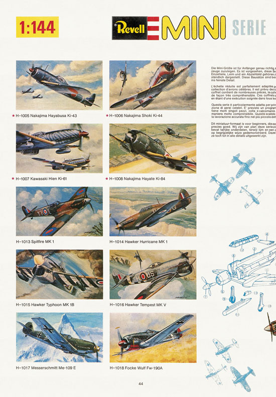 Revell Hobby Katalog 1974