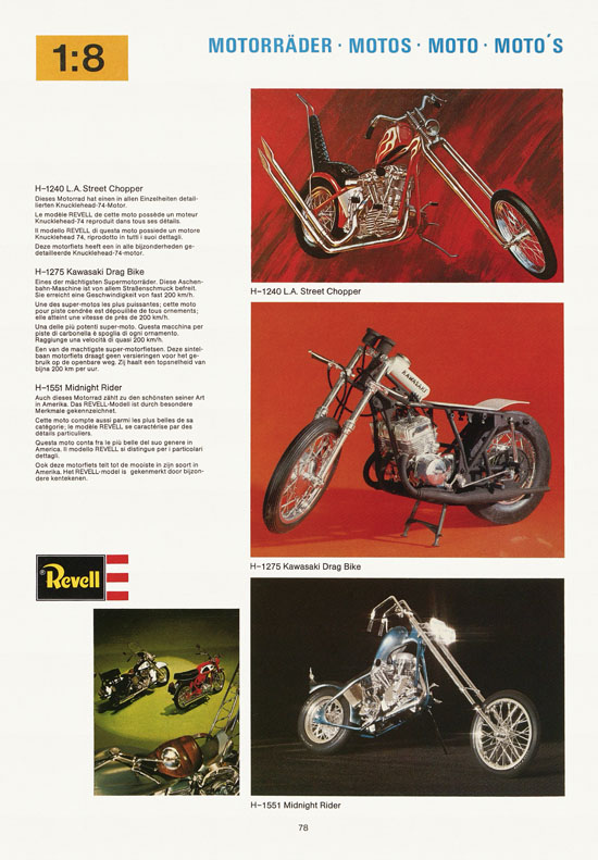 Revell Hobby Katalog 1974