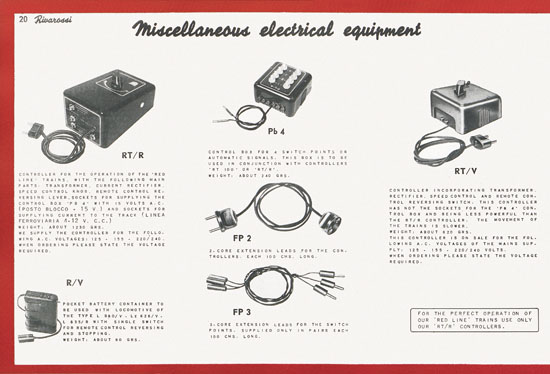 Rivarossi Katalog 1954