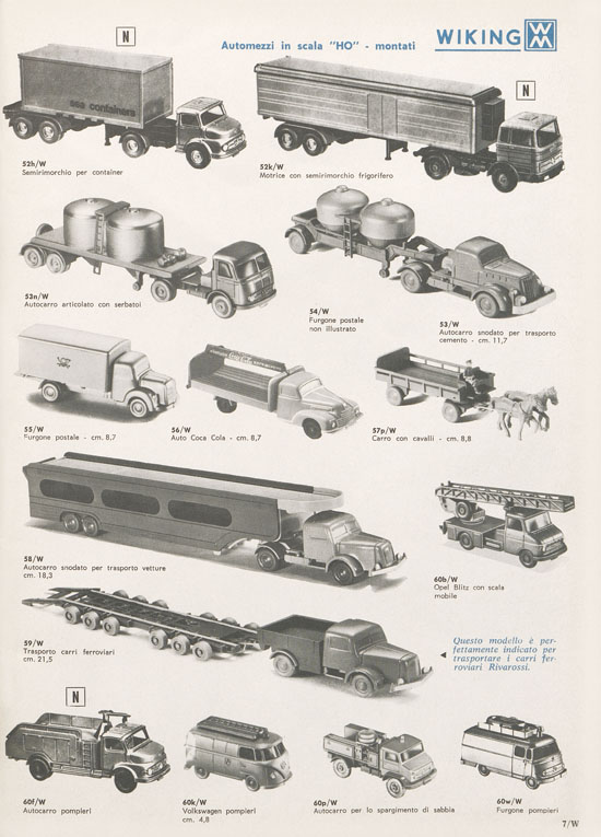 Rivarossi Catalogo accessori treno modello 1969-1970