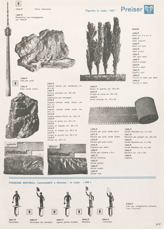 Rivarossi Catalogo accessori treno modello 1969-1970