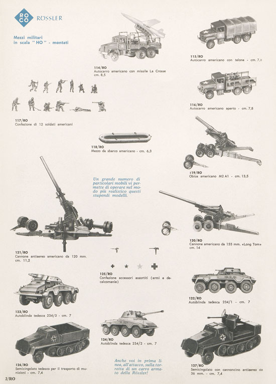 Rivarossi Catalogo accessori treno modello 1969-1970