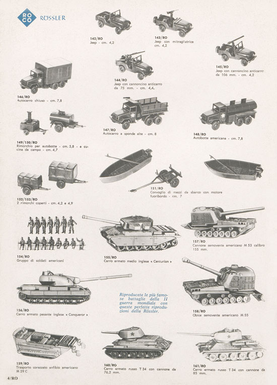 Rivarossi Catalogo accessori treno modello 1969-1970