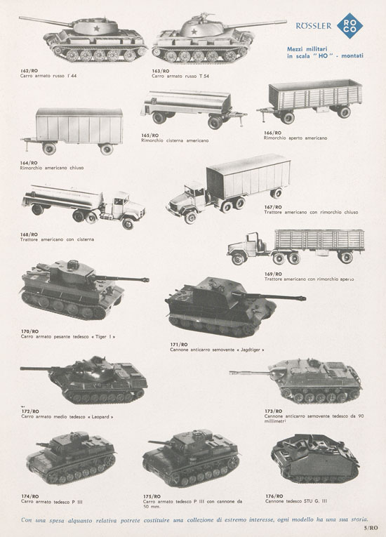 Rivarossi Catalogo accessori treno modello 1969-1970