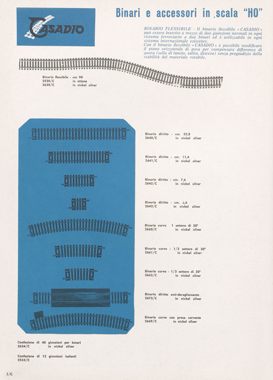 Rivarossi Catalogo accessori treno modello 1969-1970