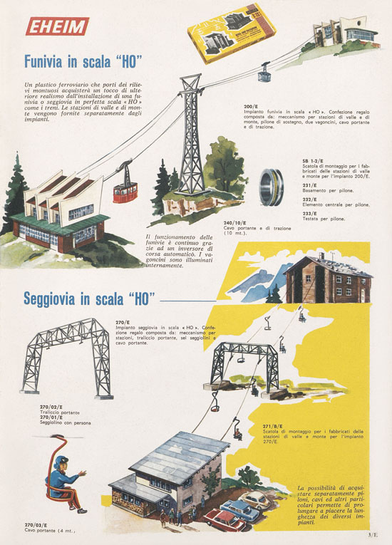 Rivarossi Catalogo accessori treno modello 1969-1970